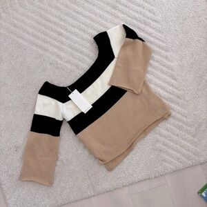 Striped Off-Shoulder Sweater
